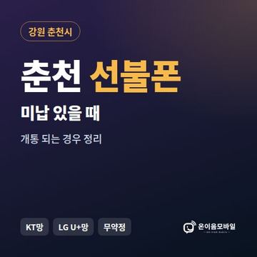 춘천시선불폰 미납요금 있을 때 안내 이미지