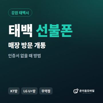 태백선불폰 방문센터 개통 안내 이미지