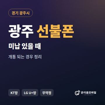 광주시선불폰 미납요금 있을 때 안내 이미지