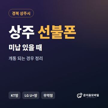 상주시선불폰 미납요금 있을 때 안내 이미지