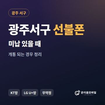 광주서구선불폰 미납요금 있을 때 안내 이미지