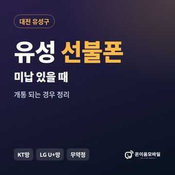 유성구선불폰 미납요금 있을 때 안내 이미지
