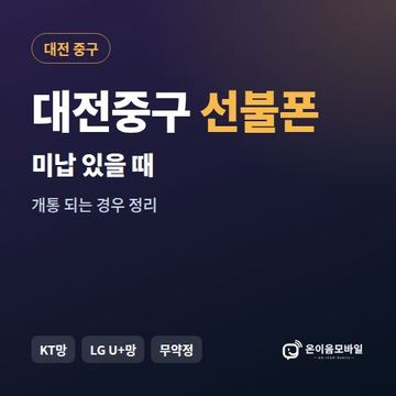 대전중구선불폰 미납요금 있을 때 안내 이미지