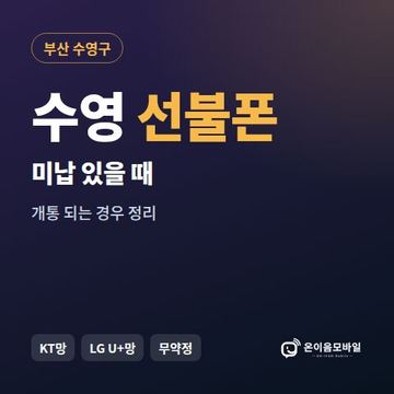 수영구선불폰 미납요금 있을 때 안내 이미지