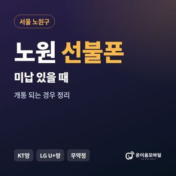 노원구선불폰 미납요금 있을 때 안내 이미지