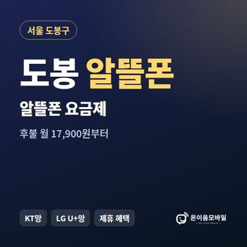 도봉알뜰폰 요금제 비교 안내 이미지