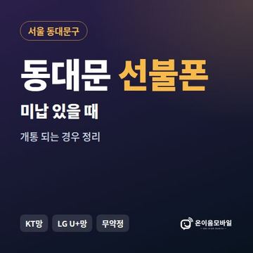 동대문구선불폰 미납요금 있을 때 안내 이미지