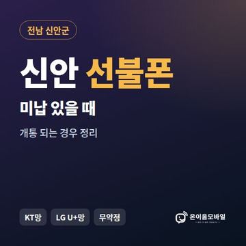 신안군선불폰 미납요금 있을 때 안내 이미지