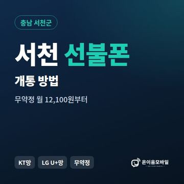 서천군선불폰 개통 방법 안내 이미지