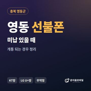 영동군선불폰 미납요금 있을 때 안내 이미지