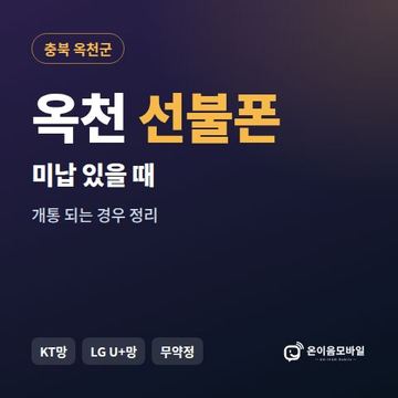 옥천군선불폰 미납요금 있을 때 안내 이미지